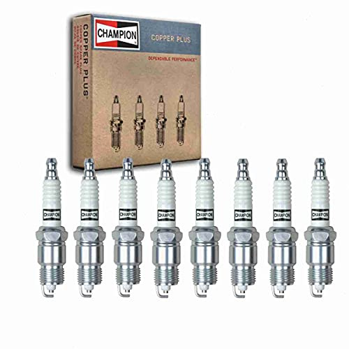 8 pc Champion Copper Plus Spark Plugs compatible with Ford Bronco 5.0L 5.8L 6.6L V8 1978-1996