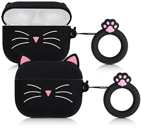 kwmobile Custodia per Apple AirPods Pro Cover - Protezione Resistente per Auricolari Wireless - in Silicone Antigraffio - gatto