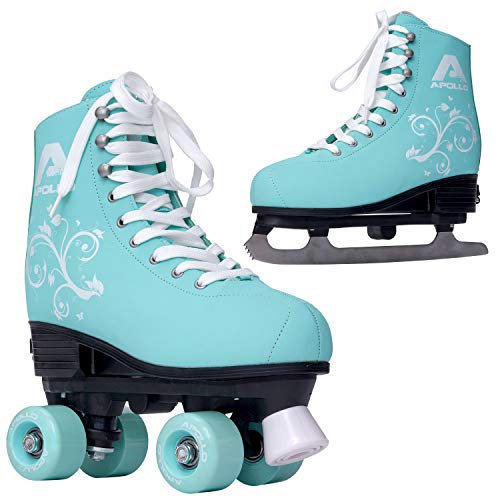Apollo Superskate 2 in 1, Multiskates, Rollschuhe & Schlittschuhe für Damen und Kinder, Skates in 3 Größen, über 4 Schuhgrößen verstellbar, Schlittschuh mit Rollerskates