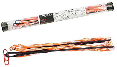 SHARROW Bogenschießen Dacron Bogensehne Handgemachte Ersatz Bogensaiten 16 Stränge Bogenschnur für Traditionellen Recurvebogen Langbogen (Orange, 164cm)