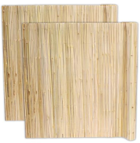 Suregreen Natural Bamboo Fence Screening | 1.5m x 4m | Garden Privacy Screen for Fences & Balconies | Decorative Bamboo Slat Screening | Ideal for Patios, Terraces & Outdoor Spaces | 2 Pack