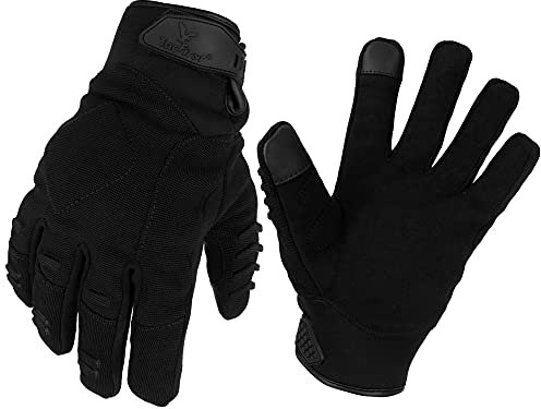 TacFirst PROTECTOR Einsatzhandschuhe CoolDuty H007 360° schnitthemmend, atmungsaktive Dienst Touchscreen Security und Polizei Handschuhe (Schwarz, XXL)