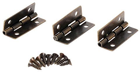 Haushaltsmöbel-Hardware-Scharniere 12st 30mm Messing-Kabinett-Möbel-Scharnier Antike Bronze Türbänder for Holz Kabinett-Fach-Jewellery Box Möbelbeschläge