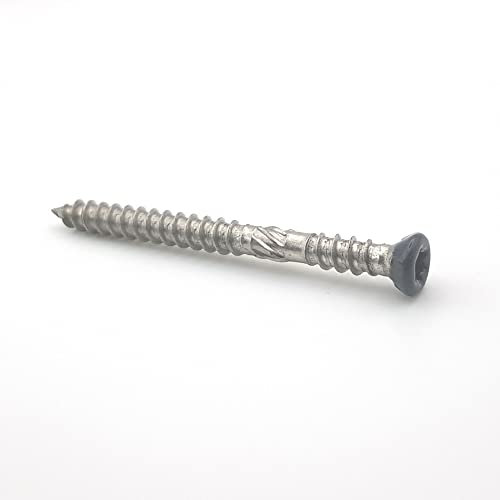 Terrassenschrauben 5 x 60 mm RAL 7016 grau anthrazit Edelstahl A2 Doppelgewinde pro 100