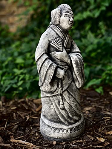 OLOMA Figurine femme en béton sculpture femme chinoise grande statue féminine pierre ornement féminin statue d'art azian décoration chinoise traditionnelle cadeau zen statue déesse japonaise statue