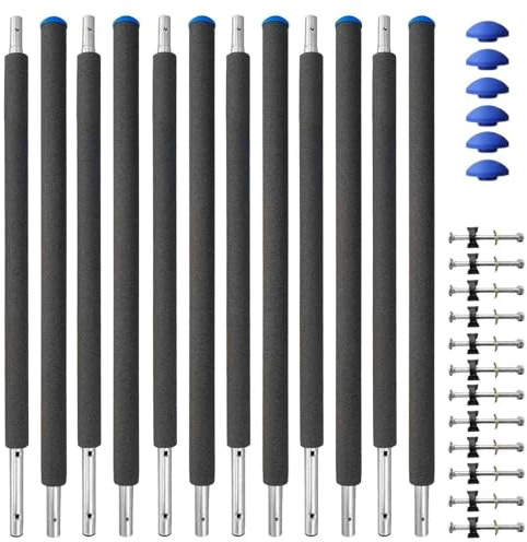 Baunsal® Trampolin Netzstangen 6 x Ø 25 x 1.0 mm x 205 cm (KN-SM-A)