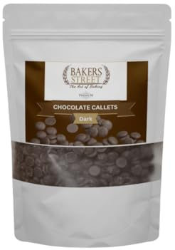 Dark Chocolate Callets 1kg – 54.5% Cocoa Quality Dark Chocolate Drops for Baking & Decorating – Rich Cocoa Flavour, Smooth Glossy Finish & Consistent Results | Finest Belgian Callets