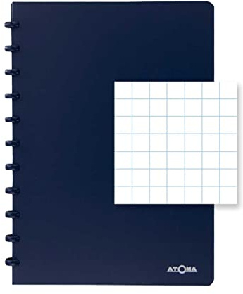 ATOMA Notizbuchsystem - Robust - A4 - blau - Kariert 4 mm