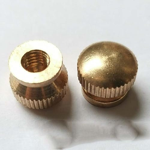 CTLH20 5 Stück M3 M4 M5 M6 Messing runde Blinde Endstufe Rändelmuttern-M6-Messing