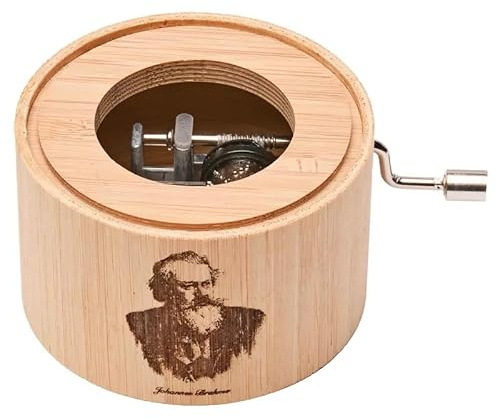 Spieluhr aus Bambus mit der Melodie: Guten Abend, gut’ Nacht - music box von Kurbelwerk green-line, Motiv-Edition