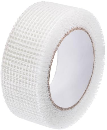 QUARKZMAN Trockenbau Fugenband Selbstklebendes Glasfaserband 1,8 Zoll x 82 Fuß Reparatur-Patch Wand Loch Riss Netz 3,5 mm