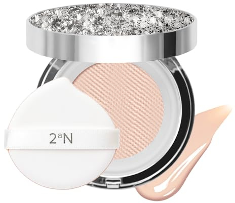 Gleaming Tension Cushion Foundation in Compact Format 0.45 oz | Korean Compact Makeup with Ceramides and Asian Centella | Lightweight, Long-Lasting Makeup by K