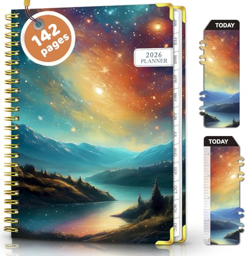 Kalender 2025 - Buchkalender 2025 A5 1 Woche 2 Seiten, Januar 2025-Dez.2025, 12 Monate Kalender Wochenplaner 2025 mit Lesezeichen, Wochenplaner mit Spiralbindung für Schüler Lehrer 21,6 x 16 CM