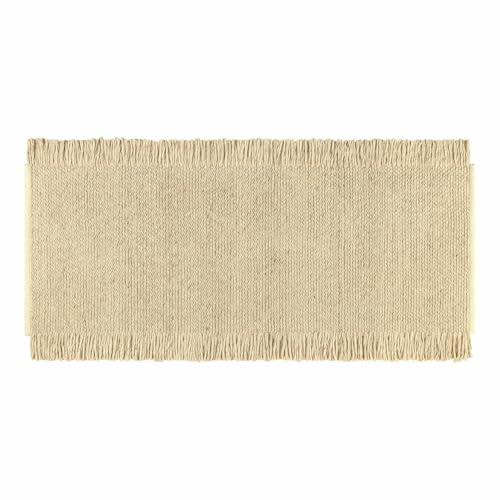 Loberon Läufer Levraut, Handgewebt, Dekorative Fransen, Sanfte Farbgebung, 70x180 cm, Wohntextilien, Wohn-Accessoire, Wolle, Baumwolle, Creme