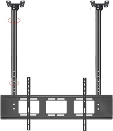 LwsCUiH Bras de Moniteur Support de télévision au Plafond Double pôle, for écran Plat LED de 55 à 86 Pouces, Support de télévision Suspendu, Support de Plafond Universel