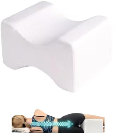 San Esteba SE Almohada para Dormir de Lado, Cojin Ortopedico para piernas y Rodillas. Previene el Dolor de Ciática, Dolor Lumbar, Dolor de Piernas, Espalda y Cuello.Cojin Ergonomico de Espuma
