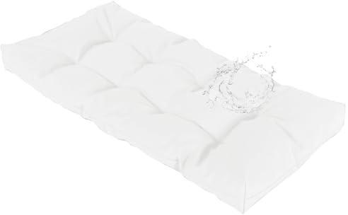 AQIGR 8cm Dicke Benutzerdefinierte Bank Kissen, Bankauflage Outdoor Sitzkissen Bank Innen Wetterfest, Rutschfestes Sitzpolster Outdoor Bank Bankkissen Polsterauflage Sitzauflage(Weiß,100x40cm)