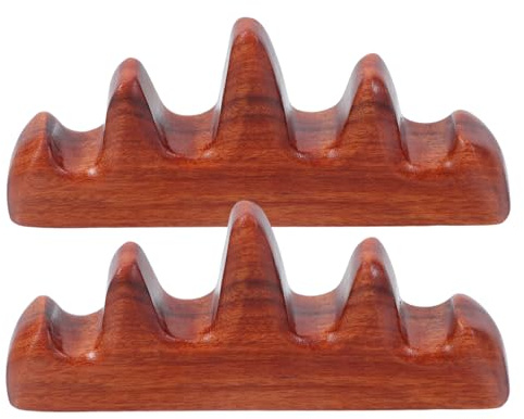 Angoily 2pcs Vintage Calligraphy Brush Holder Mountain Shape Pen Rest for Chinese Ink Brushes and Paintbrushes Stable Artistic Desk Organizer for Calligraphy Painting and Home Decor