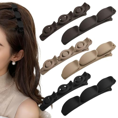 6 Piezas Pinza Pelo 9cm Pinzas Pelo Mujer Doble Capa, Pinzas Pelo Pinzas de Pelo Vistoso Accesorios Pasadores Pelo Mujer Elegante Accesorios Pelo Mujer Banana Clip para Niñas y Mujeres
