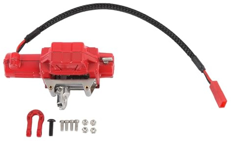 RiToEasysports Treuil RC modèle RC Treuil de simulation en métal pour voiture Crawler SCX10 à l'échelle 1:10 (rouge)