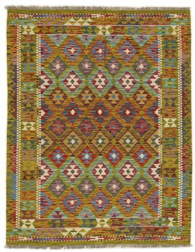 Nain Trading Kelim Afghan 154x195 Handgewebt Orientteppich Teppich Wolle