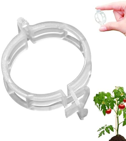 ZVD Giardino Piante Clip di Supporto, Supporto per Piante, Plastica Garden Plant Flower Clip,Pali per Pomodori, Semenzaio, Patate da Semina, Offerte di Primavera Giardinaggio (Bianchi 300 Pezzi)