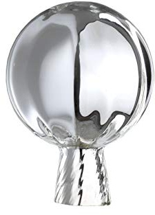 CRISTALICA Rosenkugel Klein Gartenkugel verspiegelt 12cm Silber