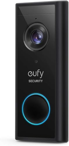 eufy - Security Smart Wi-Fi Add On Video Doorbell 2K - Black (Renewed)