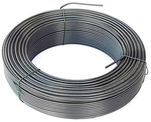 EXCOLO Spanndraht 110m Anthrazit RAL7016 Ø3,1mm verzinkt PVC-ummantelt|Zaundraht wetterfest|Maschendrahtzaun Wildzaun Gartenzaun Drahtrolle|Befestigungsdraht Pflanzendraht Basteldraht Rankhilfe
