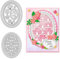 BENECREAT 2 Stück Spitzen-Metall-Ovalrahmen-Stanzformen, Ovale Vintage-Randschablonen, DIY-Bastelarbeiten Karten Stanzformen Zuschnitte Zum Dekorativen Papierstanzen, Scrapbooking