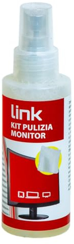 LINK SP115 – Kit de limpieza para pantallas de TV, tablet y smartphone, 100 ml + paño de microfibra