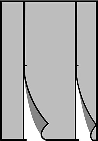 fowong Fliegengitter Insektenschutz Balkontür 80x210cm,Zwei Öffnungen Magnet Fliegengitter Balkontür Ohne Bohren Für Terrassentür Kellertür，Schwarz
