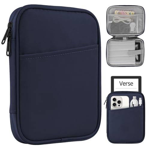 HoYiXi Universal Sleeve Hülle für 7 Kindle Paperwhite/Colorsoft 2024 Kompatibel mit 6-6.8'' Kindle Paperwhite 2021-2012/Pocketbook/Kobo/Tolino/Sony/Tolino/Sony E-Book Reader, Blau