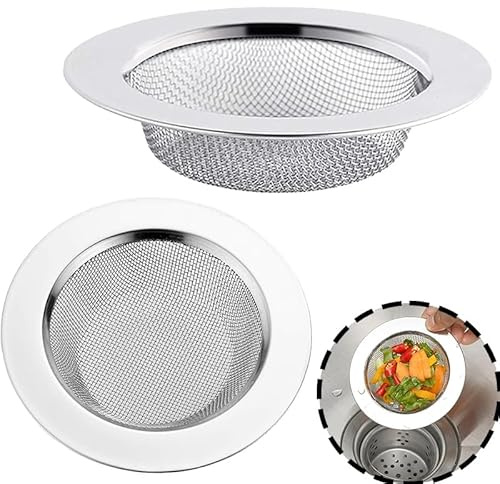 1 Stainless Steel Drain Strainer (7.7 cm) – Universal for Shower, Bathtub, Sink, and Kitchen Sink