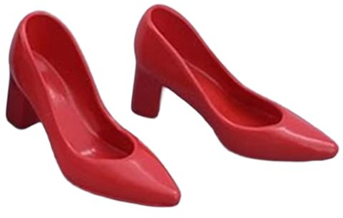Zxpjkyu Miniaturpuppenschuhe 1/6 Maßstab High Heels Puppenschuhe Mädchenmode Puppenstiefel PVC Material Passend für Sammler Puppensammlerinnen Figurenliebhabe, Rot