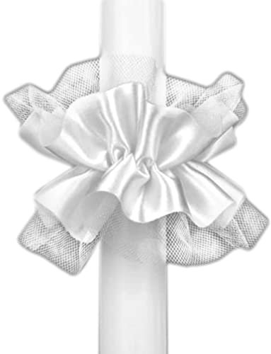 Celebration Kerzenschmuck Tropfschutz KS-004 weiß mit Tüll