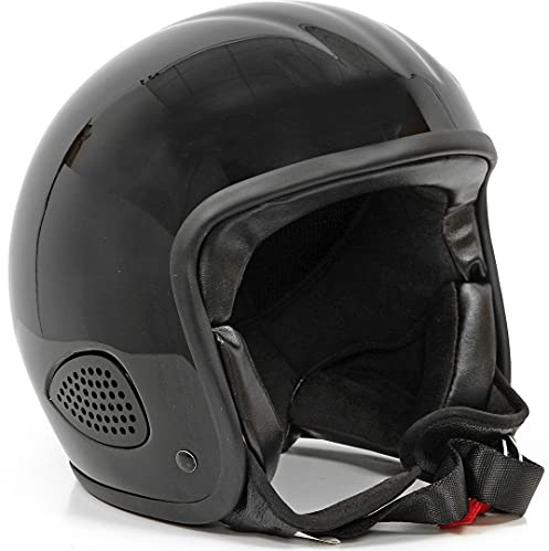 Bores Gensler Kult Jethelm, ECE 22.05, 2 In 1, Schwarz-Glanz, Größe XS 52 cm (ECE) oder M2 56 cm (nicht geprüft)