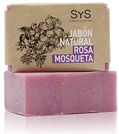 Jabón Natural de Rosa Mosqueta - Vegano y Artesanal - Labnatur | Con Aceite de Rosa Mosqueta y Oliva – Antioxidante, Regenera y Nutre – Para Manchas y Estrías – Hecho en España – 100 g