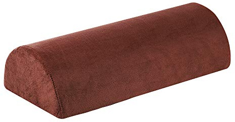 YANGHX Memory Foam Bolster Pillow for Neck Back Lumbar Spine Knee Pain Relief Pillow Support Half-Moon (BROWN)