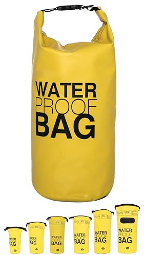 DonDon Dry Bag wasserdichte Tasche 2l, 5l, 10l, 15l, 20l, 30l Pack-Sack Beutel mit Schultergurt