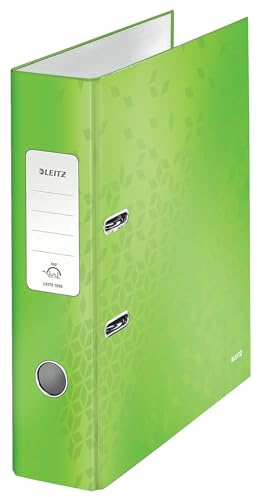 Leitz WOW Gaffelpärm, A4, 80 mm bred rygg, grön, 10050054, design kan variera