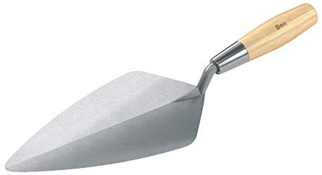 Bon 72-552 Brick Trowel Forged 11-inch Narrow London Wood Handle