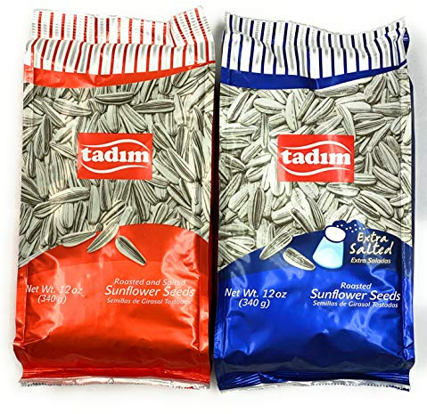 Tadim Salted and Extra Salted Sunflower Seeds 12 oz Pack of 2 From Germany