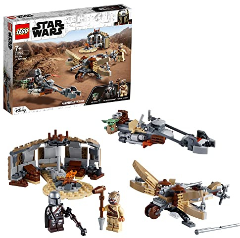 LEGO 75299 Star Wars: The Mandalorian Ärger auf Tatooine Bauset mit Baby Yoda das Kind Figur, Staffel 2, Spielset