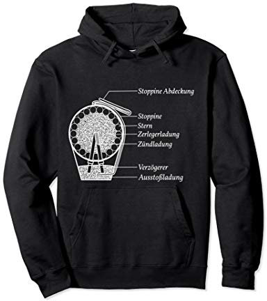 Feuerwerk Pyrotechnik Kugelbombe Pullover Hoodie
