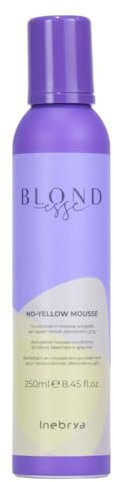Inebrya | Blondesse - No Yellow Mousse antigiallo tonalizzante e condizionante per capelli biondi decolorati o grigi - 250 ML