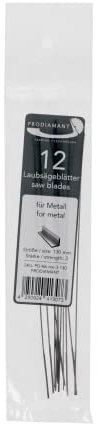 PRODIAMANT Lama per sega a traforo misura 3, per metallo, 12 pezzi, 130 mm, Made in Germany