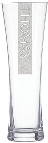 2x 0,3l Biergläser mit Namens Gravur | 2er Set 0.3 Beer Basic Gläser mit Namen | Spülmaschinenfest | Bierglas + Individuelle Lasergravur - 2 Stück