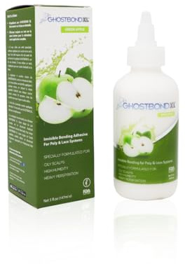 Professional Hair Labs Ghost Bond Haarkleber, Perückenkleber, ohne Chemikalien, XL (Apfel, 5 Unzen / 147 ml)