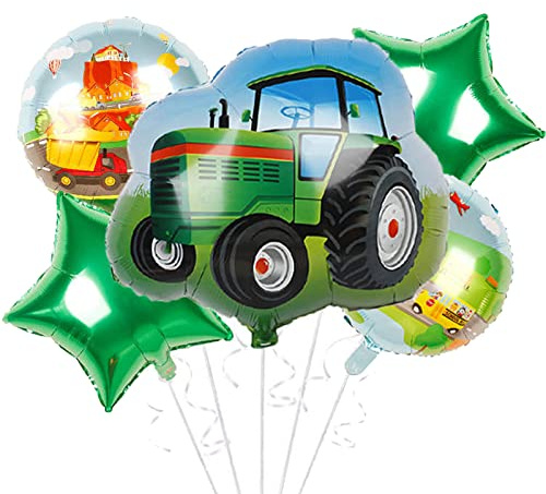 Ballon Set * BAUERNHOF * als Deko für Kindergeburtstag und Trecker Mottoparty | mit Zahlen von 1 bis 9 | Farm Tiere Geburtstag Party Kinder Ballondeko Partydeko, Edition: 9. Geburtstag